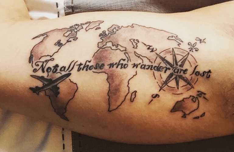 travel tattoo hashtags