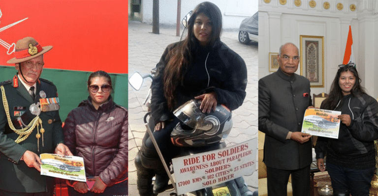 This Lady Biker Rode Across 102 Cities, 17000 KM, Raising Awareness About Indian Paraplegic Soldiers