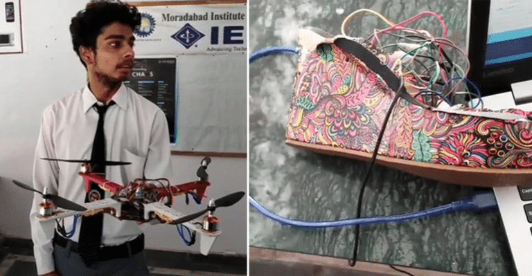 Engineering Students Design ‘Sandal-Drone’ Security System So That No Woman Feels Unsafe