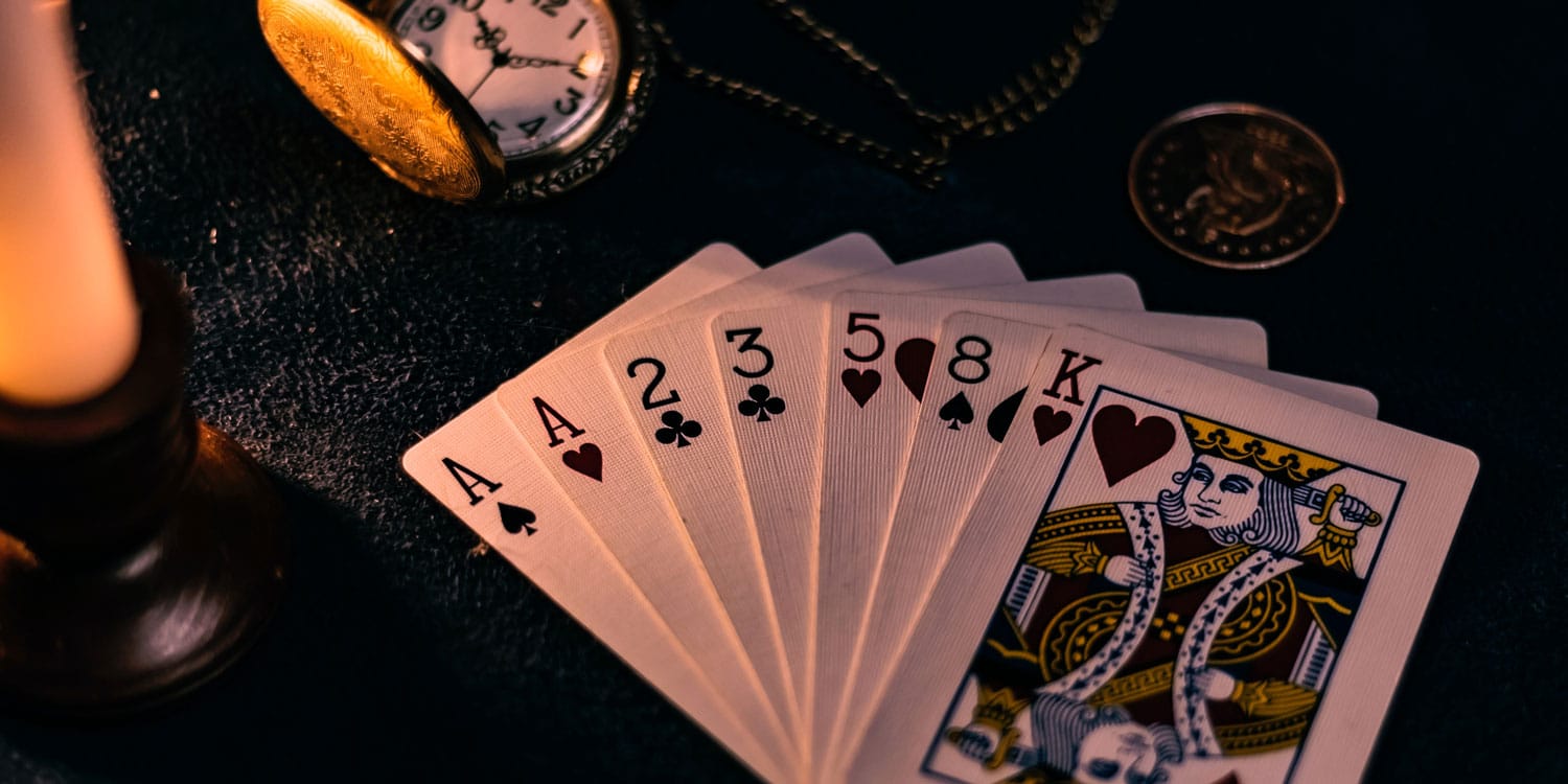 Dark Background With Royal Flush Poker And Blackjack Cards Photo And  Picture For Free Download - Pngtree