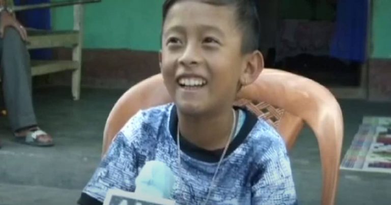 This 9-YO From Imphal Plays Football Despite Being Born With One Leg
