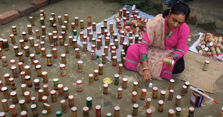 This Women Empowering NGO From Tripura Is Creating Bamboo Candles For Diwali