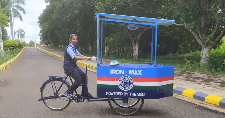 TN’s 14-YO Gets Nominated For ‘Eco-Oscars’ For Her Solar Powered Ironing Cart Innovation