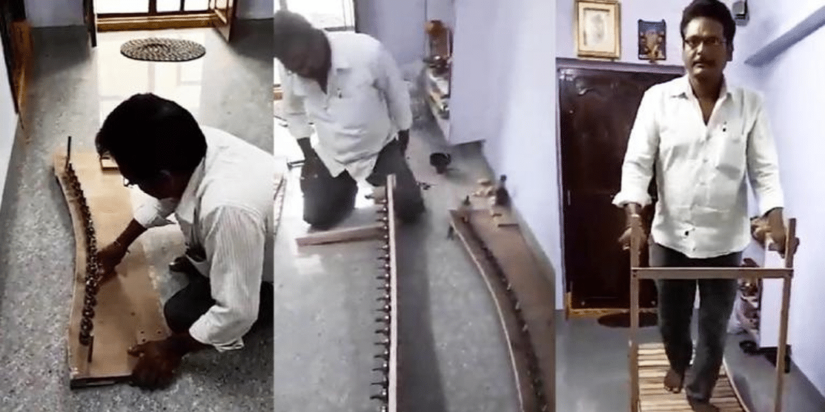 This Man From Telangana Made A Wooden Treadmill That Works Without Power