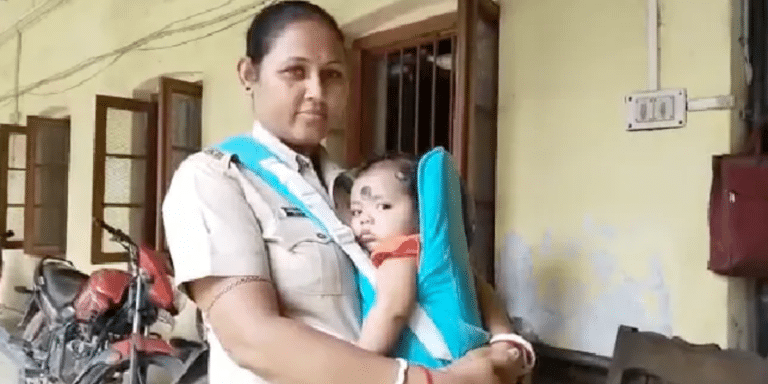 Denied Maternity Leave Extension Forces Assam Lady Constable To Bring Baby At Work